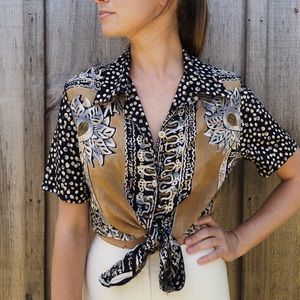 *SOLD* vintage ibyza tropical button up blouse